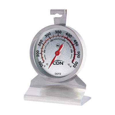 CDN Oven Thermometer ProAccurate , Easy-to-Read 2'' Dial, 1 EA, Silver