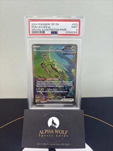 2024 Pokemon Temporal Forces Iron Leaves ex SIR 203/162 PSA 9 Mint