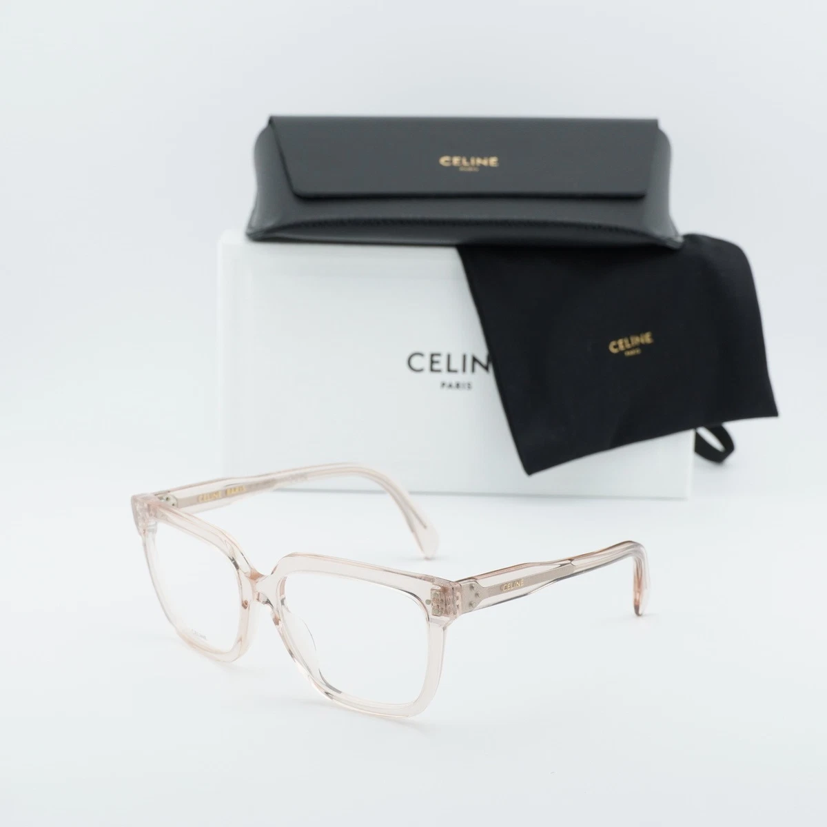 Celine Geometric Butterfly Eyeglasses CL50100I 081 Transparent Rose 54mm Celine® CL50150I Butterfly Eyeglasses - EuroOptica main image 3