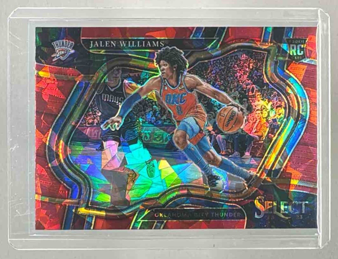 Jalen Williams 2022 Panini Select #282 Red Cracked Ice Prizm Rookie RC Courtside