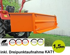 YERD Tylny kontener Transport Mulda Pojemnik 150cm KAT1 Box Wychylanie Ciągnik Wychylanie