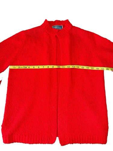 Vintage 1960's LeRoy Knitwear Women's XL Cardigan Sweater Red Ladies Soft - Picture 6 of 7