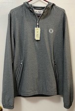 Original Penguin by Munsingwear Men's Gray 1/4 Quarter-Zip Hoodie Size Medium
