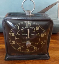 Vintage SPARTUS Interval TIMER Black Cased Metal