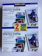 New Kirkland Professional Glossy Inkjet Photo Paper 4"x6" 300 Sheets 69 lb