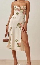 Reformation Juliette Marcona Midi Dress Side Slit $250 Size 0