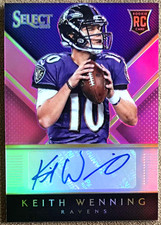 2014 Select Rookie Autograph Fuchsia /199 Keith Wenning #RA-KW Pink Prizm Ravens
