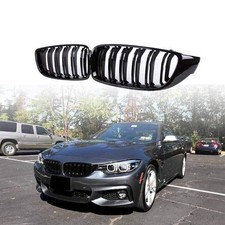 GRILL FOR BMW 4 SERIES F32 F33 F36 GLOSS BLACK KIDNEY GRILLE TWIN BAR M4 UK