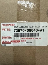 Seat Belt Lap And Shoulder Belt (Rear) 7357008040A1