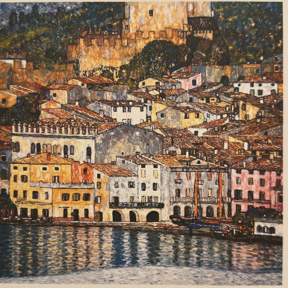 Gustav Klimt Malcesine am Gardasee Lithografie Druck Limitierte Auflage Signiert - Bild 2 von 4