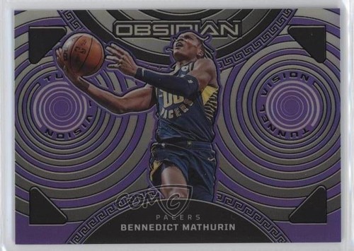 2022 Panini Obsidian Electric Etch Purple Flood /49 Bennedict Mathurin Rookie RC