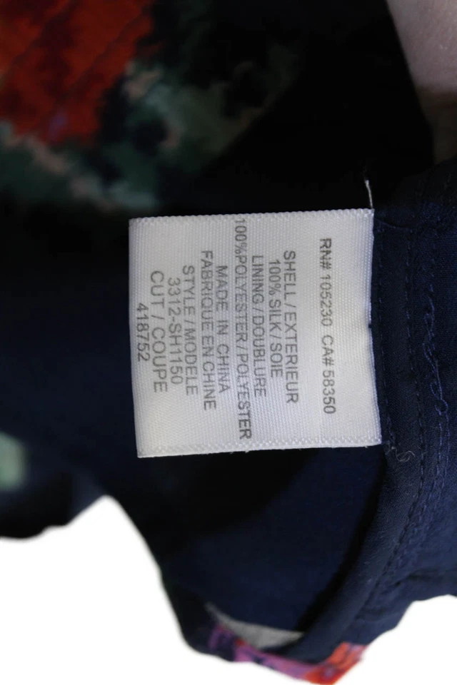 Pantalones Cortos de Playa Joie Unisex Azul Oscuro Floral Seda Talla XS Foto 4 de 4