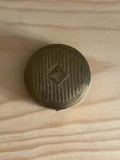 Vintage Rouge Compact With Mirror With Powder/Puff Metal