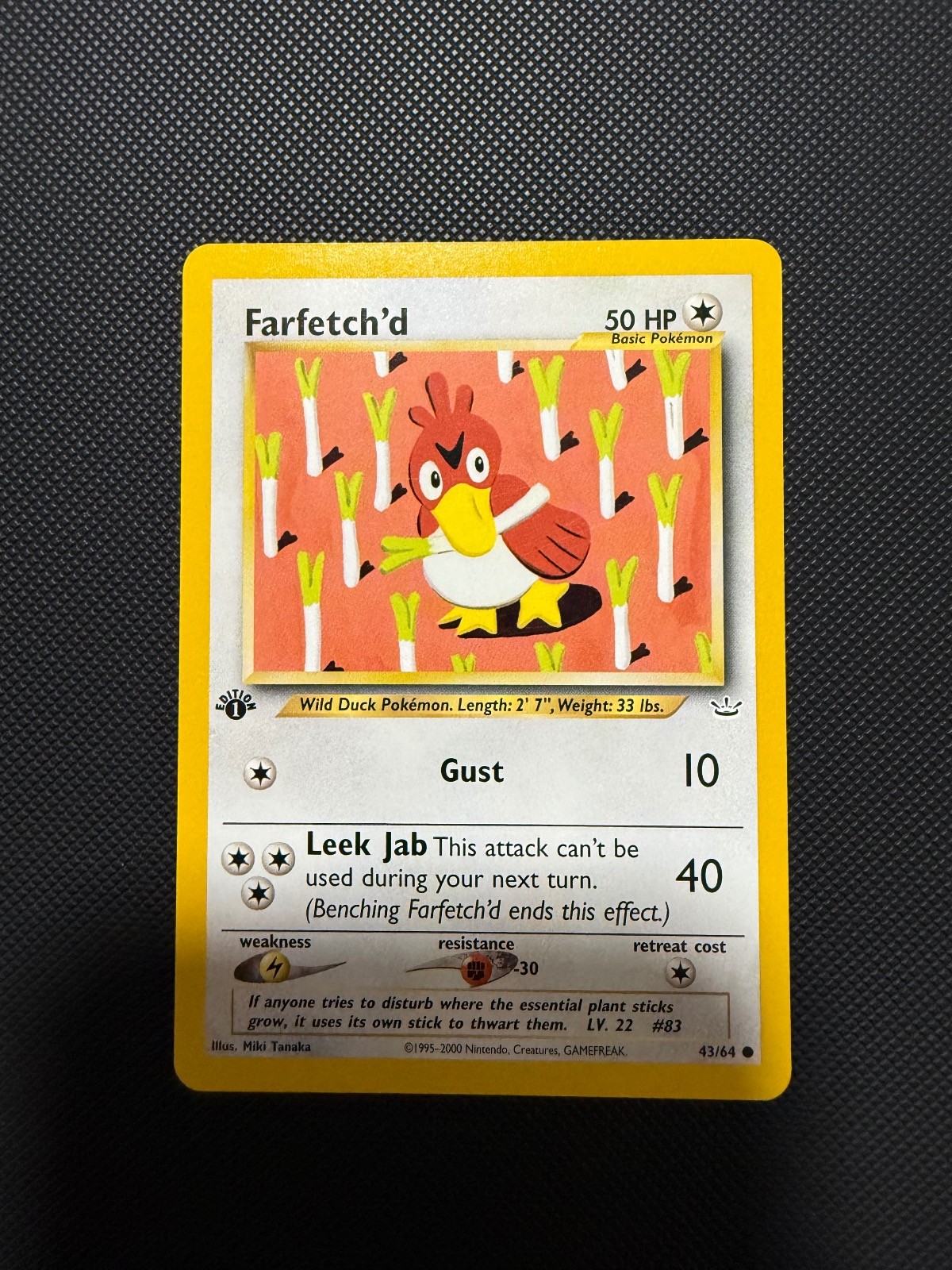 Farfetch'd 43/64 Common Neo Revelation Pokemon 1st Edition Near Mint