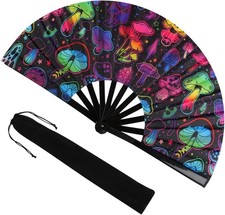 Large Folding Hand Fan for Line Dance, Men/Women Rave Hand Fan, Clack Popping Fa