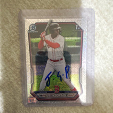 Bowman 2020 Bowman Chrome Prospects 1st Auto Justin Gonzales BCP-141 Red Sox