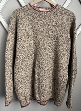 Vintage Eddie Bauer Men's L 100 Wool Crewneck Sweater Hong Kong