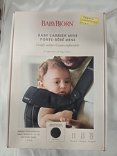 BabyBj rn Baby Carrier Mini for Babies 0-1 years  7-25 lbs - Black Comfy Cotton