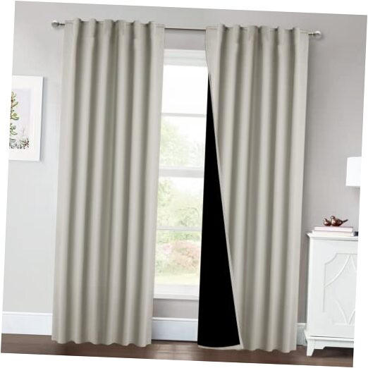 Natural Living Room Completely Shaded Draperies, Privacy Protection & Noise