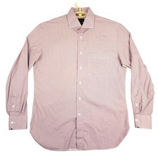 Ermenegildo Zegna Trofeo Comfort Dress Shirt Pink Pinstripe Size 42 16.5