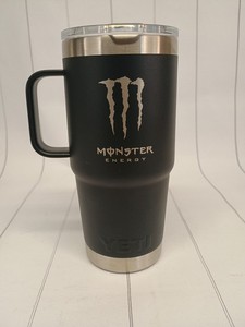 YETI Rambler 25 oz Straw Mug Duracoat BLACK Lid NO Straw Monster Energy