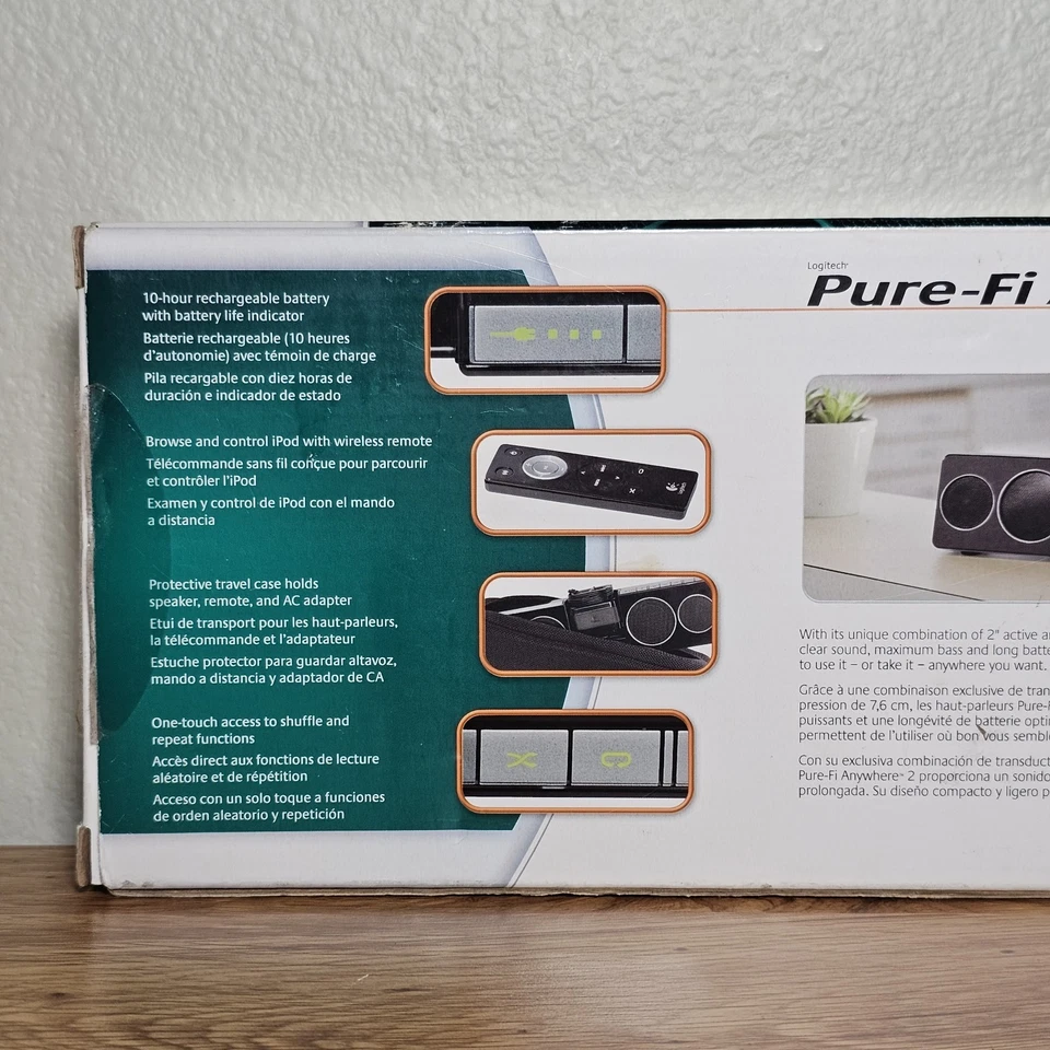 Altavoces Logitech Pure-Fi Anywhere 2 compactos para iPod/Iphone nuevos en caja Foto 4 de 4