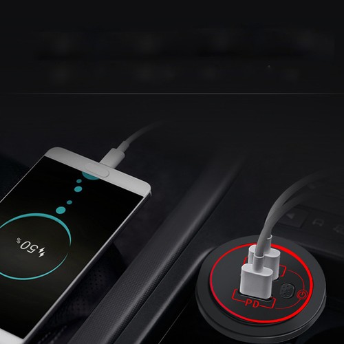Double PD Type C USB Chargeur Prise Voiture USB C Alimentation Étanche Charge Socket12-24V - Photo 7 sur 11