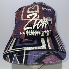 Zion National Park Vintage Aztec Southwest Geometric Baseball Cap Made in USA