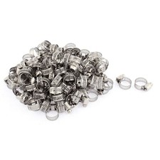 Adjustable 10-16mm Range Band Stainless Steel  Hose Clamp 100pcs