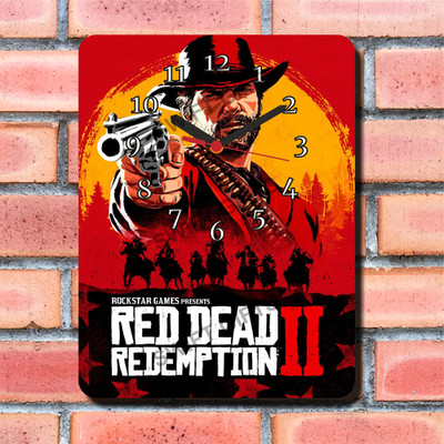 Red Dead Redemption 2 Design Wanduhr Neu OVP Geschenk Gaming Xbox Playstation