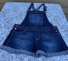 No Bo Boundaries Womens Denim Bib Overalls Shortalls  Size XXL READ