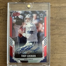 Troy Aikman 2021 Score Red Zone Signature Auto 10/10  Dallas Cowboys Legend 💎