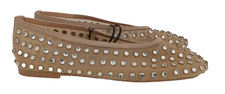 M&S Women's Ballet Pumps Size 4 Opaline Gem Studded Round Toes Slip On New