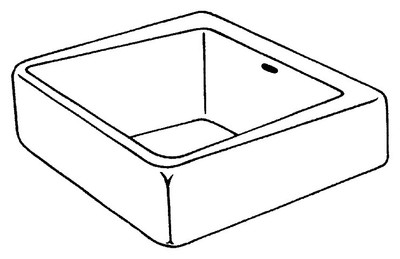 Geberit Publica Spülbecken 500 mm x 390 mm 200 mm - Weiß Alpin - 361350000