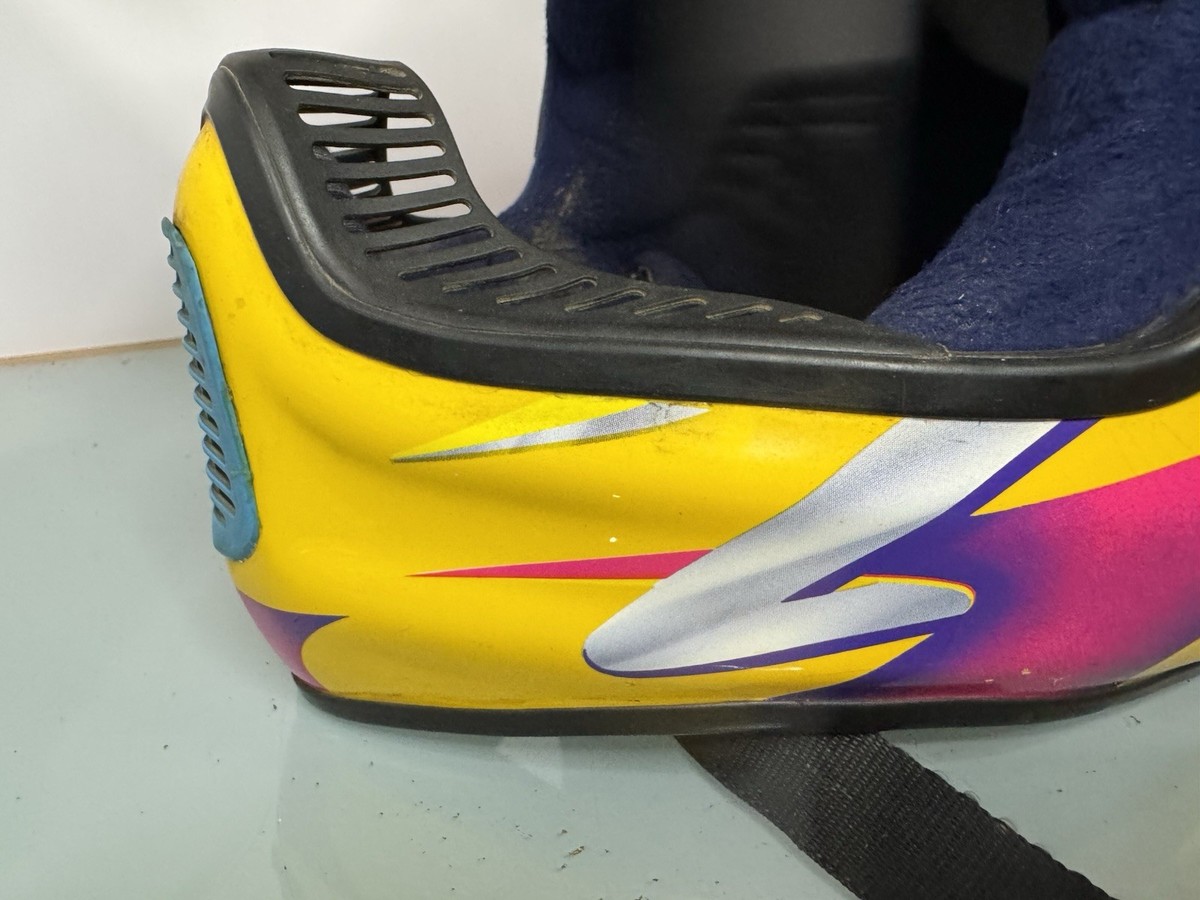 Bell Moto 6 Helmet Vintage 1996 Yellow Size 7 1/2 Nice Shape