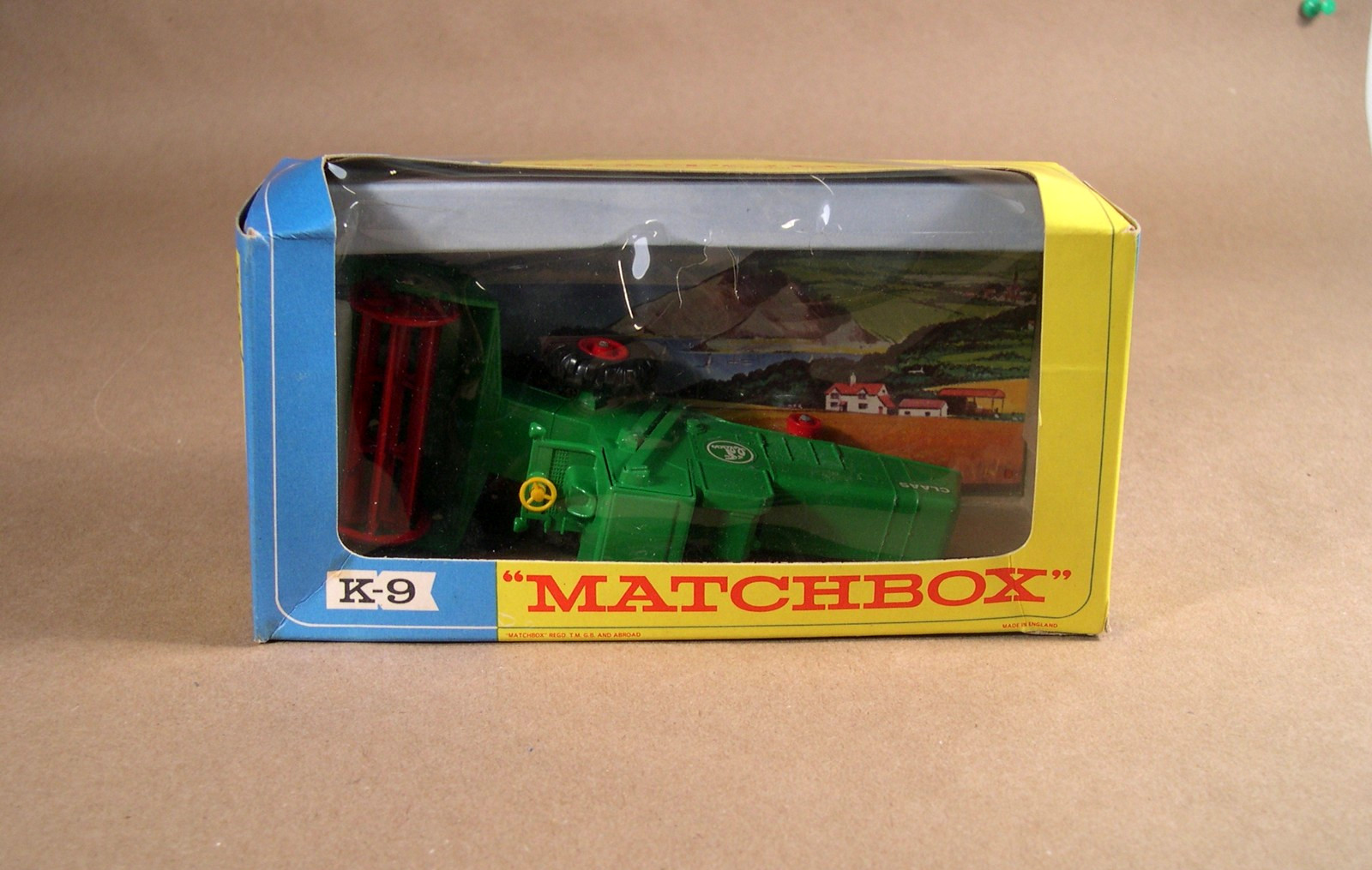 Vintage Matchbox Lesney K-9 King Size Combine Harvester Green Diecast with Box