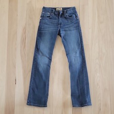 Wrangler 20X Boys Jeans 12 Slim Straight Blue Denim Adjustable Waist Medium Wash
