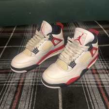 Jordan Air Jordan 4 White/Red/Black red cemen...