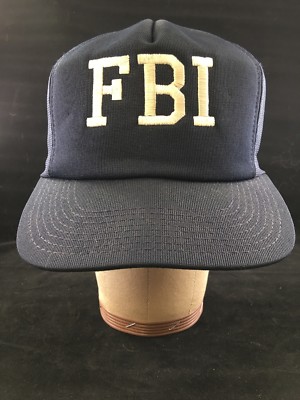 FBI Vintage Blue Cap Hat One Size M \u0026 B 