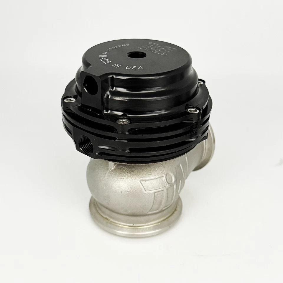 38mm Turbo External Wastegate MVS BOV Boost W/ Tial V-Band Flange Springs BLACK - Image 4 of 4
