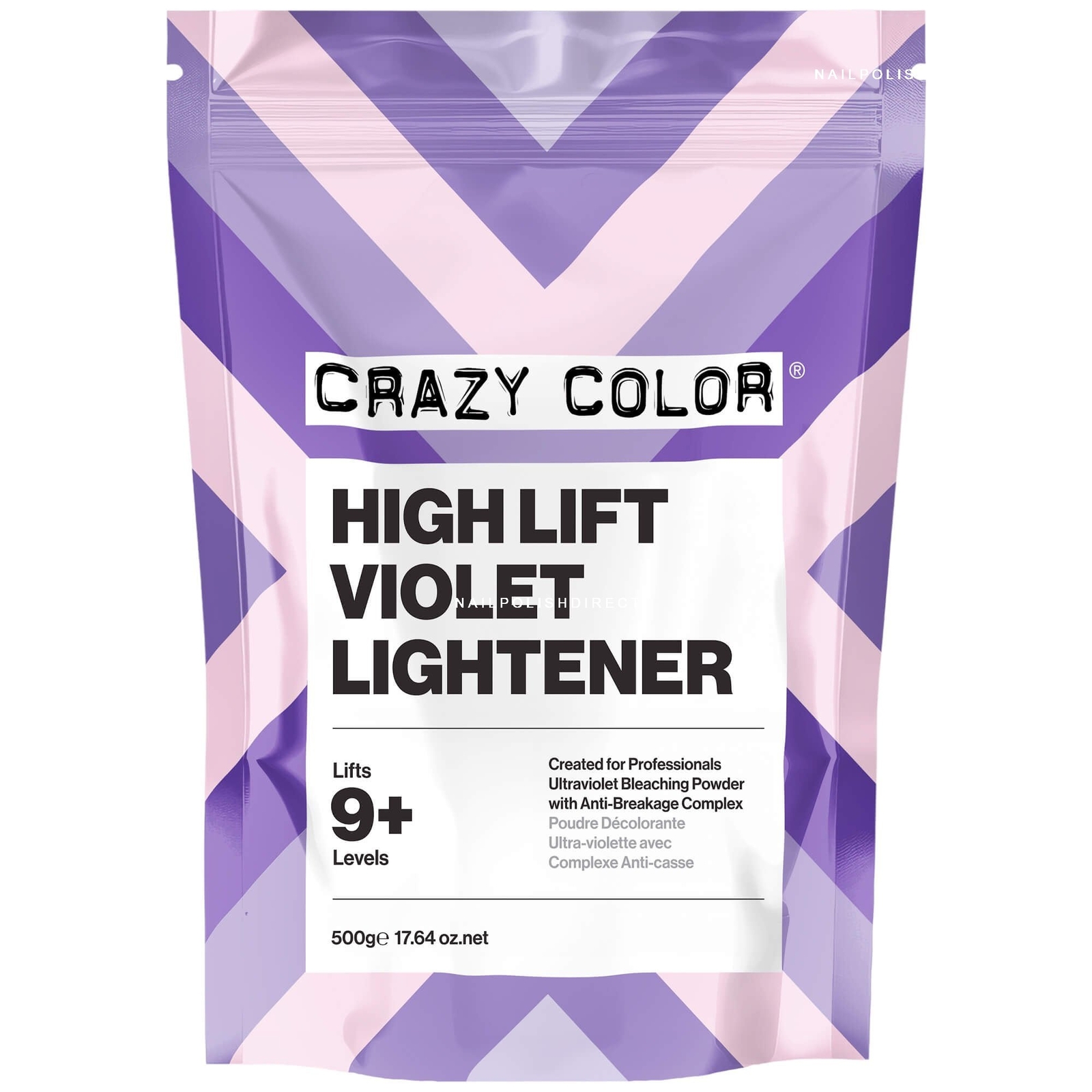 Crazy Color High Lift Ultraviolet Bleach Powder with Anti-Breakage Complex 500g