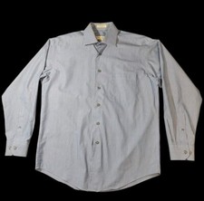 Pronto Uomo Camisa de Vestir con Botones de Rayas Azul Hombres Talla Mediano