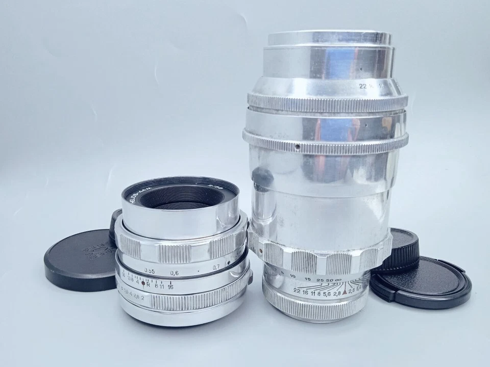 📸 TAIR 11 2.8/133 KMZ M42 montura / Helios 44m 58mm f2 lente soviética plateada SET 2 Foto 4 de 4