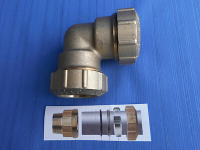 AS309 - ITAP Messing PE- Rohr Winkel Kupplung Verschraubung 32mm DVGW zugelassen