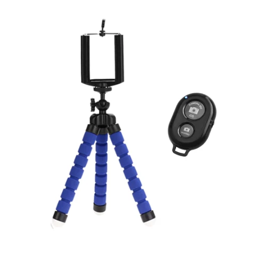 Mini Tripod -  Flexible Octopus Mount with Wireless Bluetooth Remote - Image 3 of 4