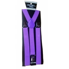 Funny Halloween Comic Con Cosplay Dress Up Retro-Inspired Purple Suit Suspenders