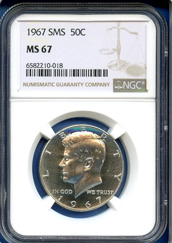 1967 P NGC SMS MS67 Kennedy Half Dollar 50c US Mint Silver 1967-P MS-67 SMS