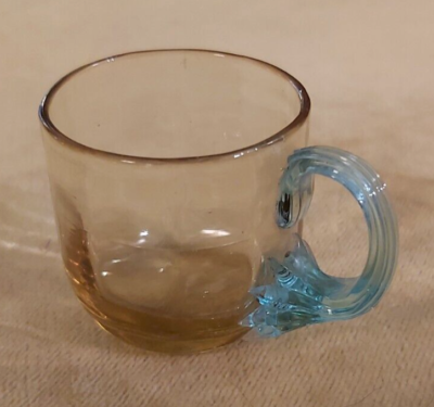 Gobelets en verre évasé bleu Denby-Milnor, S/6, de style scandinave moderne du m