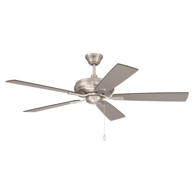Craftmade 52'' Eos Fan/4Lt Light Kit, Nickel/Nickel/Greywood - ECF52BNK5-BNGW