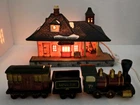 Department 56 Heritage Village Chadbury Station and Train, Set of 4  Boxed, 1988